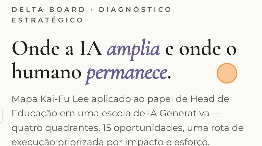 Artefato gerado mostrando os 4 quadrantes e a tabela final priorizada