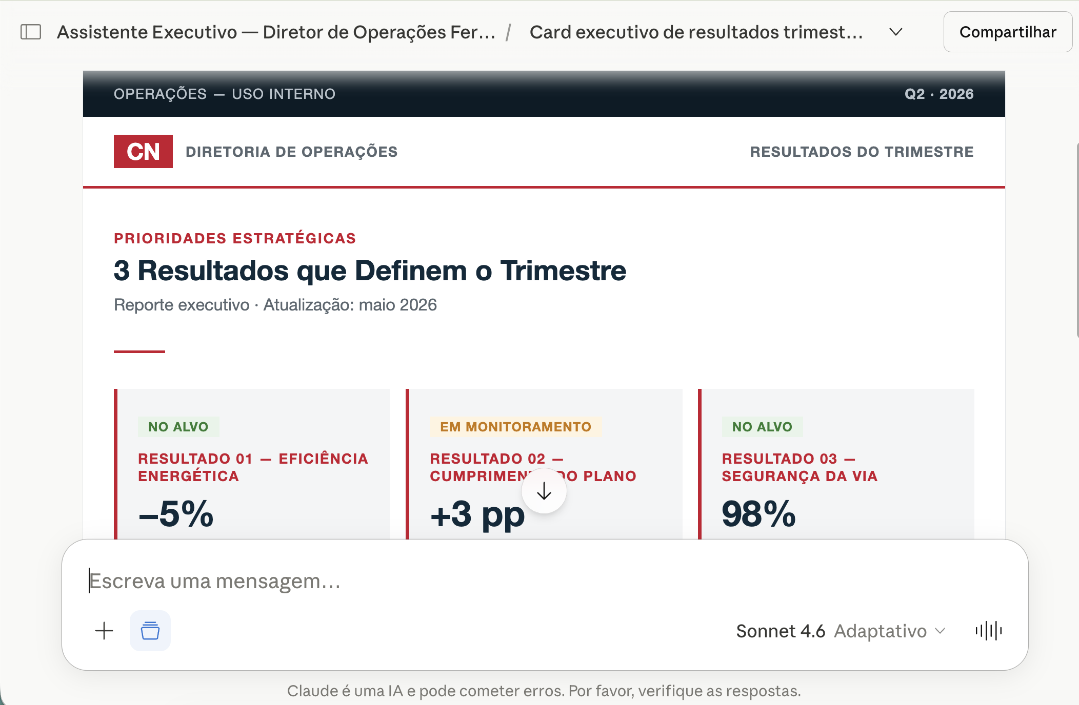 Artefato HTML gerado pelo Project com a identidade visual da empresa de logística aplicada